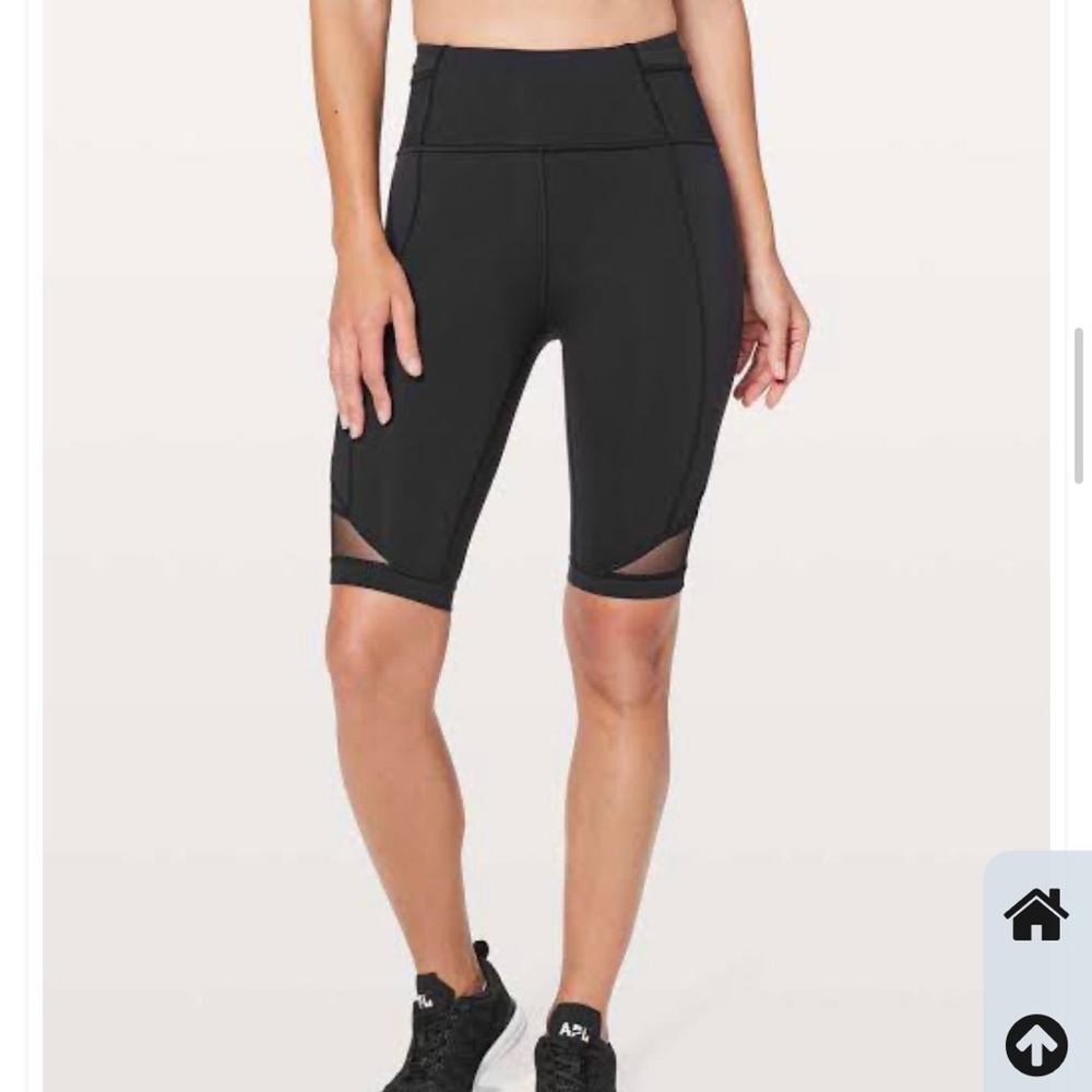 Lululemon Forget The Sweat Short Black Hi Rise 10”